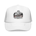 Randy's Jerky Trucker Hat — Retro Mountain Logo Foam Cap