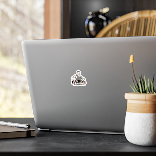 Randy’s Jerky Logo Sticker — Retro Butcher Mascot Vinyl Kiss-Cut Sticker